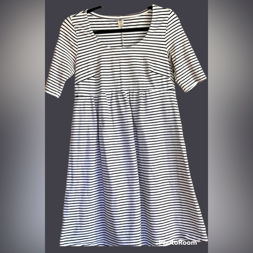 Old Navy Black and White Striped Dress S